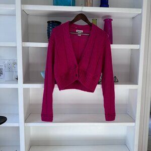 Vintage Gallagher Pink Crop Cardigan